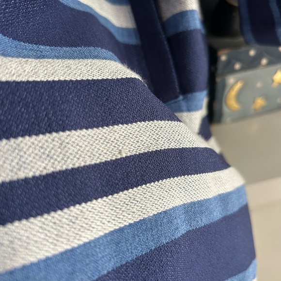 Ruby Rd. Navy and Light Blue Striped Cardigan - Picture 2 of 16